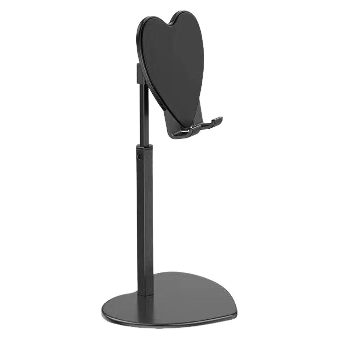 スマホスタンド スマートフォンスタンド スマホホルダー タブレットスタンド 携帯電話 卓上 伸縮式 高さ調節可 角度調節可 ハート かわいい