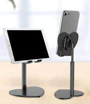 スマホスタンド スマートフォンスタンド スマホホルダー タブレットスタンド 携帯電話 卓上 伸縮式 高さ調節可 角度調節可 ハート かわいい