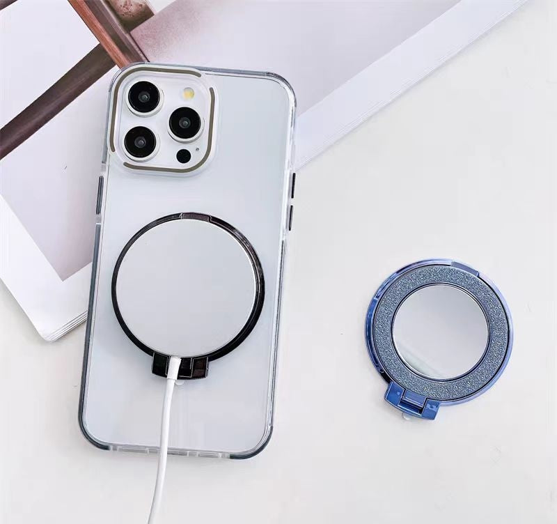 スマホ用ホールドリング スマホリング スマホミラー 携帯ミラー ミラー付き 丸型 商品画像2