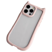 iPhone用ケース カバー スマホケース 耐衝撃 背面保護 クリア 猫耳 可愛い 16 15 14 13 ProMax plus