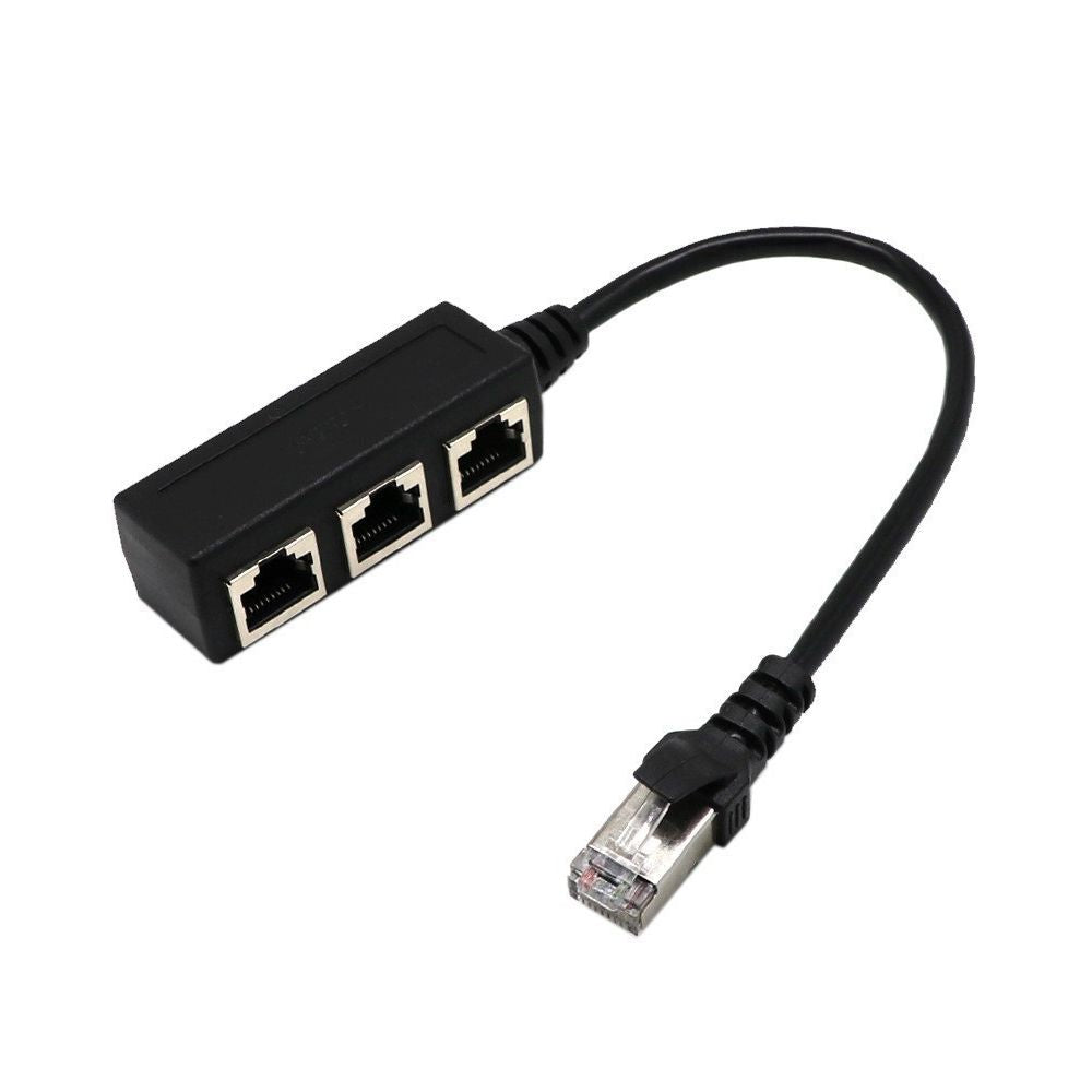 RJ45 イーサネットスプリッター ネットワークスプリッター LANケーブル延長コネクター アダプター オス1メス3 商品画像3
