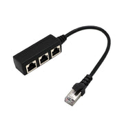 RJ45 イーサネットスプリッター ネットワークスプリッター LANケーブル延長コネクター アダプター オス1メス3 増設 拡張