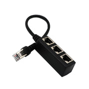 RJ45 イーサネットスプリッター ネットワークスプリッター LANケーブル延長コネクター アダプター オス1メス3 増設 拡張