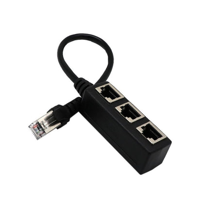 RJ45 イーサネットスプリッター ネットワークスプリッター LANケーブル延長コネクター アダプター オス1メス3 商品画像5