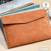 ファイルケース ドキュメントケース A4 マグネットボタン 磁石 書類入れ レザー調 フェイクレザー 資料 収納 ホルダー 持ち運び おしゃれ 文房具 オフィス用品