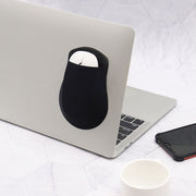 マウス収納ケース マウスポケット マウスポーチ 貼り付け シンプル パソコン ノートパソコン PC ワイヤレスマウス 収納 保管 持ち運び ケース 黒 グレー ピンク 無地