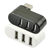 USBハブ USB2.0 3ポート 回転式 パソコン周辺機器 パソコンアクセサリー 薄型 コンパクト 拡張 PC 転送 充電 ブラック 黒