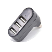 USBハブ USB2.0 3ポート 回転式 パソコン周辺機器 パソコンアクセサリー 薄型 コンパクト 拡張 PC 転送 充電 ブラック 黒
