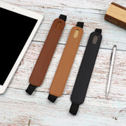 タッチペン用ケース バンド付きペンケース ペンホルダー Apple Pencil タッチペン ペン差し ゴムバンド レザー調 タブレットアクセサリー 収納 タブレット シンプル アップルペンシル スタイラス 傷防止 汚れ防止 保護 iPad プレゼント ギフト