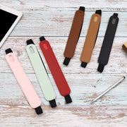 タッチペン用ケース バンド付きペンケース ペンホルダー Apple Pencil タッチペン ペン差し ゴムバンド レザー調 タブレットアクセサリー 収納 タブレット シンプル アップルペンシル スタイラス 傷防止 汚れ防止 保護 iPad プレゼント ギフト