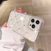 スマホカバー キルティング風 スマホケース iPhoneカバー iPhoneケース レディース 女性 ラインスト―ン  iPhone17 iPhone17Pro iPhone16 iPhone16Pro iPhone15 シンプル フェミニン ガーリー 可愛い キュート かわいい シック おしゃれ スマホ関連雑貨 スマホ用アクセサリー