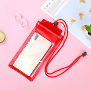 スマホ用防水ケース ストラップ付き タッチ操作可能 防水ポーチ 防水カバー 面ファスナー マジック テープ クリア 透明 首掛け スマートフォン iPhone Android 携帯電話 貴重品入れ プール 海水浴 お風呂 レジャー