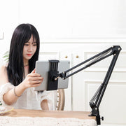 スマホスタンド スマホホルダー ロングアーム スマートフォン タブレット 伸縮 折りたたみ 調節可能 固定 寝ながら 勉強 読書 ゲーム 鑑賞 会議 便利