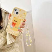 スマホストラップ ハンドストラップ 携帯ストラップ リストストラップ ビーズ リボン 花 フラワー 可愛い おしゃれ 手首 落下防止 スマートフォンアクセサリー 携帯電話 カメラ