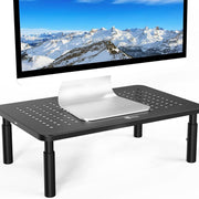 デスクトップPCラック デスク上ラック PCモニター台 パソコン台 キーボード収納 ディスプレイラック パソコングッズ 机上台 机上ラック シンプル お洒落 インテリア雑貨