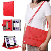 iPadケース タブレットケース iPad 10.2 10.9 Pro11 M4 Air11 11インチ M2 mini6 第7 8 9 10世代 iPadカバー タブレットカバー ストラップ ショルダー ハンド レザー調 フェイクレザー おしゃれ かわいい 女性 レディース 保護 傷防止