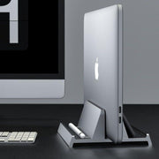 ノートパソコンスタンド ノートPC タブレット 縦置き パソコンホルダー スマホホルダー 卓上 サイズ調整可能 パソコン収納 便利 スッキリ スマート シリコンパッド 傷防止 多機能 机上整理 デスク ラップトップ