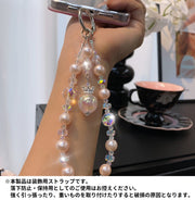 スマホストラップ スマートフォンストラップ 携帯ストラップ 装飾用ストラップ レディース 女性 シート付き ビーズ フェイクパール おしゃれ かわいい スマホ 携帯 装飾 飾り ストラップ
