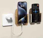 スマホホルダー 単品 1個 壁掛け スマホスタンド 小物収納 リモコンホルダー ウォールラック 粘着式 貼り付け コード 充電 動画鑑賞