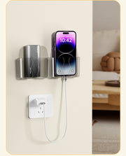 スマホホルダー 単品 1個 壁掛け スマホスタンド 小物収納 リモコンホルダー ウォールラック 粘着式 貼り付け コード 充電 動画鑑賞