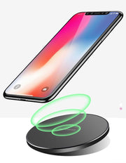 ワイヤレス充電器 スマホ充電器 急速充電 高速充電 置くだけ充電 最大10W ワイヤレスチャージ スマートフォン スマホ 薄型 スリム 携帯 iPhone Apple リチウム
