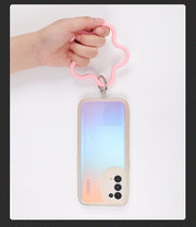 スマホストラップ スマホ用リストストラップ 挟むだけ 挟むタイプ プレート スター 星 スマホアクセサリー スマホ周辺雑貨 チャーム カジュアル ポップ かわいい キュート おしゃれ ペアルック お揃い