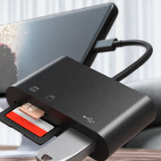 ポータブルカードリーダー microSDカードリーダー TFカード USB3.0 3in1 Type-C Micro-USB 高速データ転送 スマホ タブレット