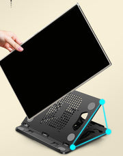 ノートパソコンスタンド ノートPC台 折りたたみ タブレットスタンド 放熱 8段階角度調整 360度回転式 軽量 持ち運び 滑り止め 机上