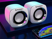 PCスピーカー コンパクトスピーカー スピーカー 有線 USB接続 USB給電 小型 パソコン コンパクト ダブル おしゃれ かわいい