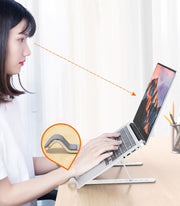 ノートパソコンスタンド ノートPC 角度調整 携帯 持ち運び コンパクト 軽量 滑り止め 放熱 折りたたみ 姿勢改善