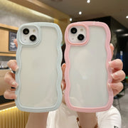 iPhone用ケース スマートフォンケース スマホケース 携帯ケース クリアケース 波型 ウェーブ型 おしゃれ シンプル スマホ スマートフォン 携帯 ケース カラバリ豊富