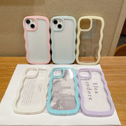 iPhone用ケース スマートフォンケース スマホケース 携帯ケース クリアケース 波型 ウェーブ型 おしゃれ シンプル スマホ スマートフォン 携帯 ケース カラバリ豊富