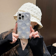 iPhone用ケース iPhone用カバー スマホケース スマホカバー キラキラ クリア 半透明 透け感 シリコン 背面保護 傷防止 汚れ防止 おしゃれ スマートフォン アイフォン かわいい