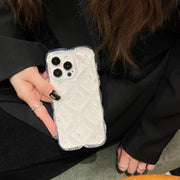 iPhone用ケース iPhone用カバー スマホケース スマホカバー キラキラ クリア 半透明 透け感 シリコン 背面保護 傷防止 汚れ防止 おしゃれ スマートフォン アイフォン かわいい