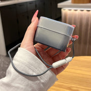 イヤホンケースカバー ソニー SONY WF-1000XM6対応 透明 グラデーション ストラップ付き カラビナ付き 保護 傷汚れ防止 持ち運び