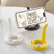 スマホスタンド 猫型 卓上 縦置き 横置き 両用 シール付き スマホホルダー 動画視聴 ハンズフリー 食事 かわいい カートゥーン インテリア 携帯アクセサリー