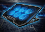 ノートPC冷却スタンド ノートパソコン冷却台 6ファン 半導体式 スタンド ゲーミング 放熱ベース ラップトップ用 金属メッシュ 低騒音 USB
