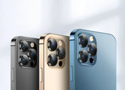カメラレンズカバー iPhone用 スマホ用 2個セット 強化ガラス 全面保護 アーマータイプ マット調 傷防止 汚れ防止 貼り付け式 保護フィルム スマホアクセサリー