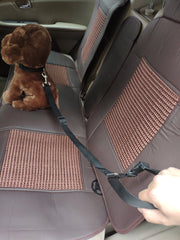 犬用シートベルト リード ベルト紐 ヘッドレスト 車用品 車用リード ペットグッズ ペット用品 ドライブ アウトドア 犬 猫 ドッグ キャット 長さ調節可 牽引紐 リーシュ お出かけ 伸縮 固定用 フック バックル ナスカン 無地 シンプル カジュアル 単色 便利グッズ 青 黒 赤 紫 緑 ピンク