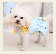 ペット服 ワンピース ベスト 犬 猫 パイナップル柄 キャミワンピ タンクトップ ノースリーブ ドッグウエア キャットウエア 袖なし 春夏 お散歩 お出掛け ペアルック ストライプ 汚れ防止 抜け毛対策 かわいい わんこ にゃんこ ペット用品 ペットグッズ