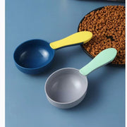 ペット用フードスプーン フードスコップ クリップ付き ペット用品 給餌スコップ 犬 猫 ネコ ペットグッズ 餌やり エサ入れ シャベル シンプル バイカラー 便利
