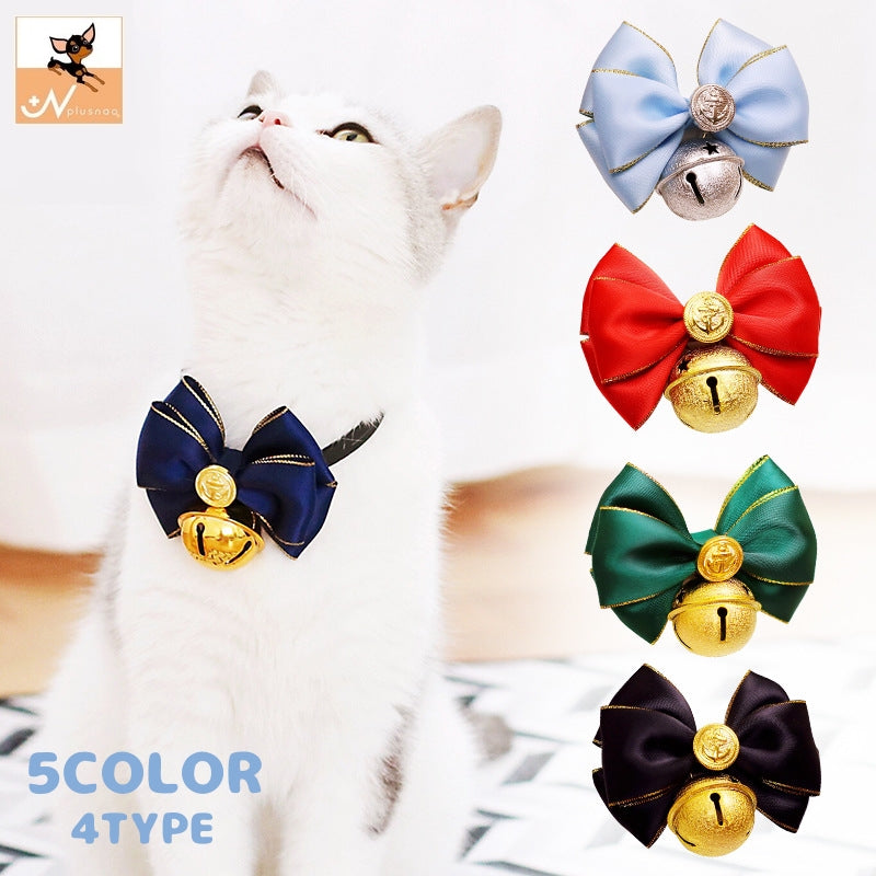 チョーカー ペット用アクセサリー 猫用 首飾り 蝶ネクタイ リボン 鈴 チャーム 無地 かわいい 可愛い おしゃれ ねこ ネコ セーフティバックル