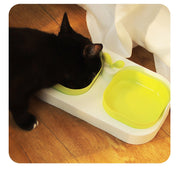 ペット用フードボウル 猫用 犬用 食器 ペットグッズ ペット用品 ネコ イヌ エサ入れ 水入れ 餌入れ ウォーターボウル お皿 小型犬 無地 単色 シンプル 2連タイプ