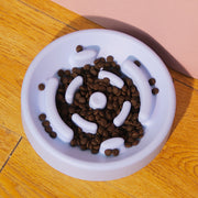 ペット用食器 フードボウル ペットボウル エサ入れ 餌入れ 犬 イヌ 猫 ネコ 傾斜 凹凸 プラスチック シンプル 丸型 ラウンド 早食い防止
