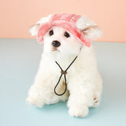 ペット用帽子 ペット用ハット 小型犬 中型犬 猫 ネコ 小動物 ペットグッズ ペット雑貨 あごひも付き マーブル模様 マーブル柄 ピンク ブルー イエロー シンプル カジュアル かわいい キュート おしゃれ お散歩 お出かけ