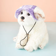 ペット用帽子 ペット用ハット 小型犬 中型犬 猫 ネコ 小動物 ペットグッズ ペット雑貨 あごひも付き マーブル模様 マーブル柄 ピンク ブルー イエロー シンプル カジュアル かわいい キュート おしゃれ お散歩 お出かけ