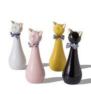 猫型骨壺 ペット用骨壺 ペット供養用 ペット用仏具 陶器メモリアルポット 骨壺 遺骨入れ メモリアルポット ペット供養 遺骨壺 550ml ネコ 猫 おしゃれ シンプル リボン かわいい 遺品入れ