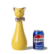 猫型骨壺 ペット用骨壺 ペット供養用 ペット用仏具 陶器メモリアルポット 骨壺 遺骨入れ メモリアルポット ペット供養 遺骨壺 550ml ネコ 猫 おしゃれ シンプル リボン かわいい 遺品入れ