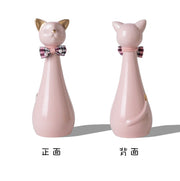 猫型骨壺 ペット用骨壺 ペット供養用 ペット用仏具 陶器メモリアルポット 骨壺 遺骨入れ メモリアルポット ペット供養 遺骨壺 550ml ネコ 猫 おしゃれ シンプル リボン かわいい 遺品入れ