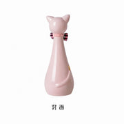 猫型骨壺 ペット用骨壺 ペット供養用 ペット用仏具 陶器メモリアルポット 骨壺 遺骨入れ メモリアルポット ペット供養 遺骨壺 550ml ネコ 猫 おしゃれ シンプル リボン かわいい 遺品入れ